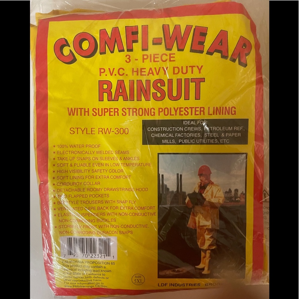 3 piece rain suit